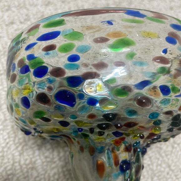 Confetti Recycled Mexican Style Margarita Hand Blown Cocktail Glass - Picture 7 of 7